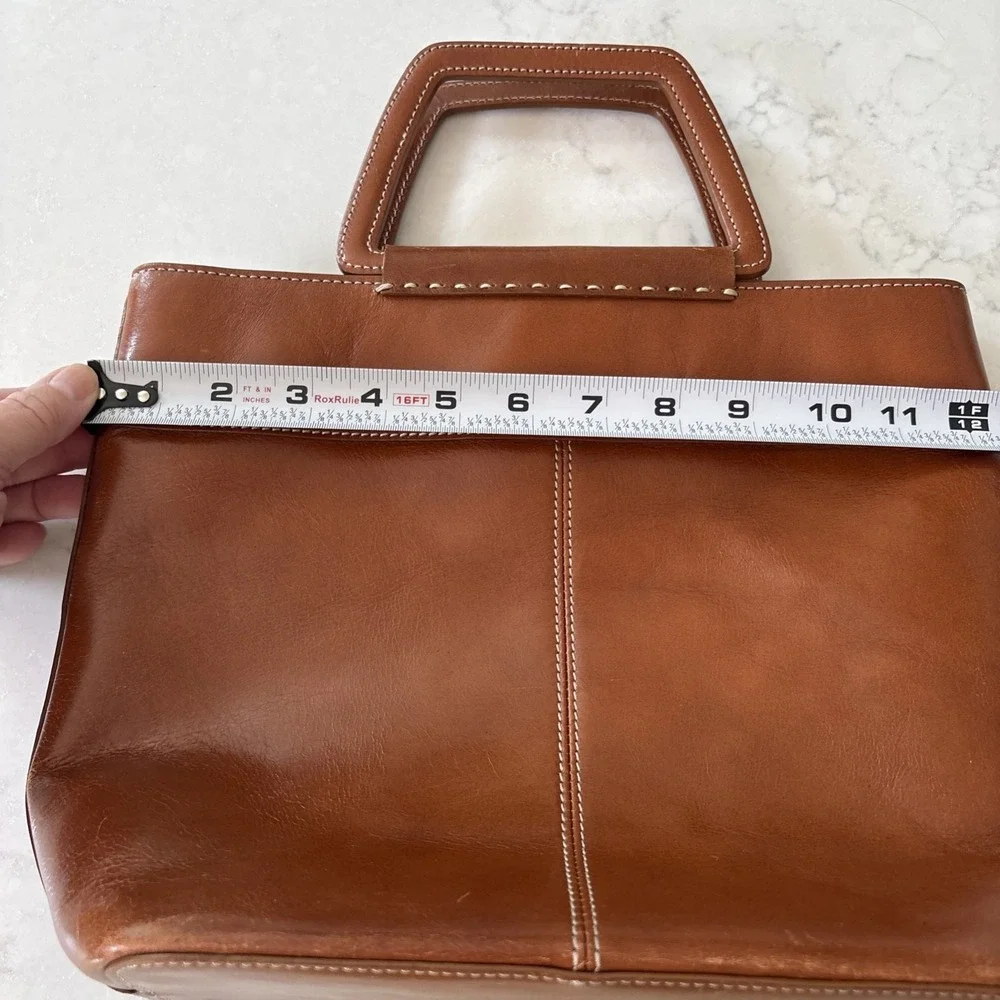 FOSSIL Vintage Luggage Brown Leather Shoulder Bag Purse Clutch Hobo Bucket Boho